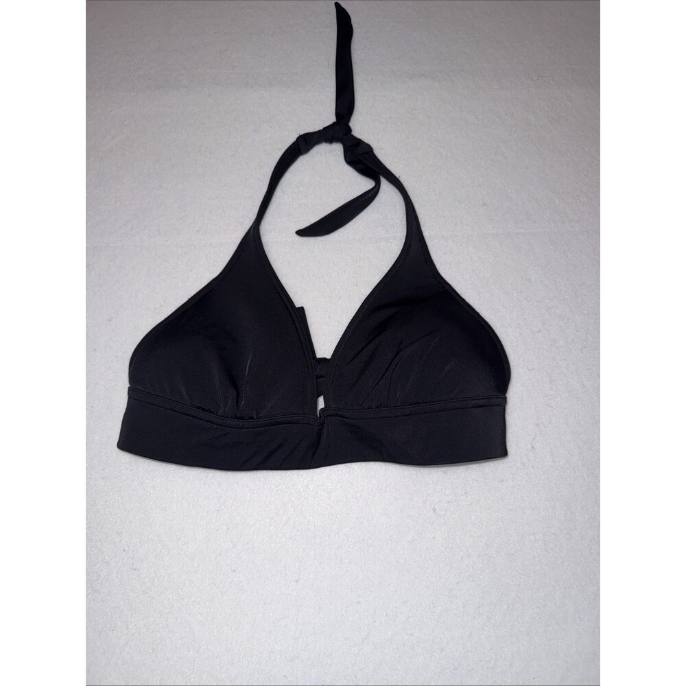 Victoria's Secret Swim Womens Small Black Push Up Halter Swim Top Padded